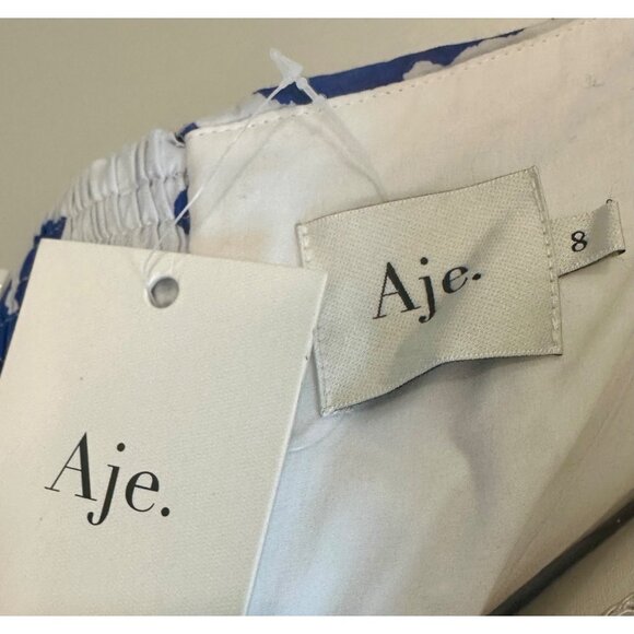 Aje Behold Maxi Dress in Boldly Blooming Cobalt 4 New Womens Maxi Gown - Picture 11 of 17